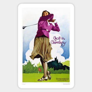 Vintage Travel Poster Germany - Golf in Germany Sticker